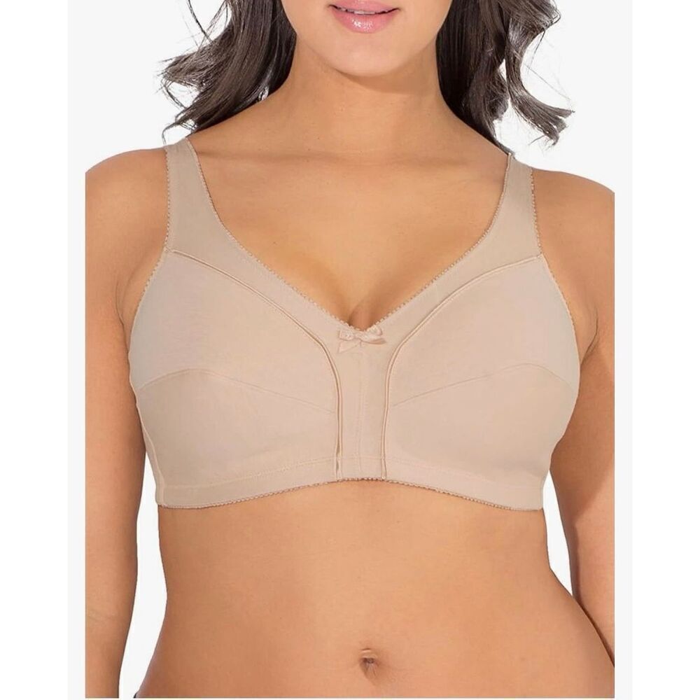 Fruit of the Loom Women's Seamed Soft Cup Wirefree Cotton Bra size 40DD